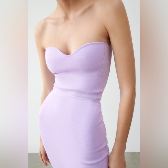 ZARA SWEETHEART PURPLE DRESS - Picture 9 of 10